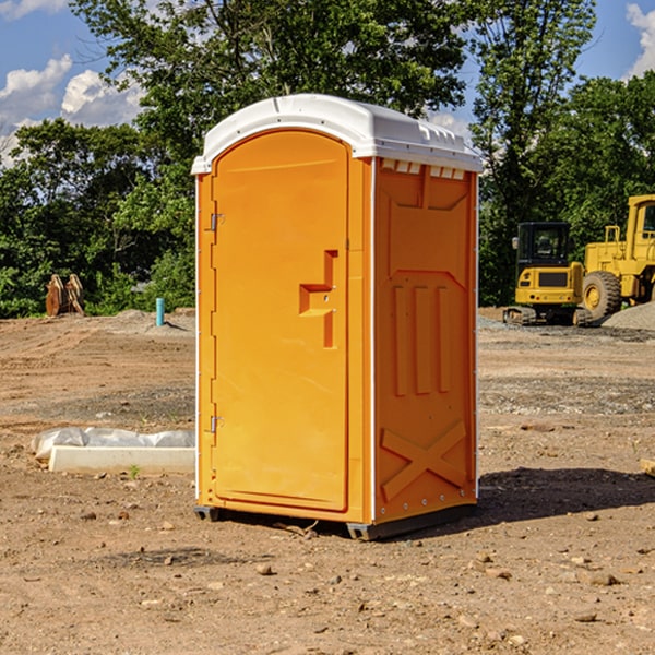 can i customize the exterior of the porta potties with my event logo or branding in Cyrus